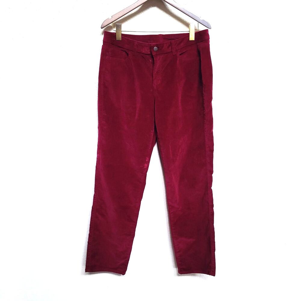 Lane Bryant Corduroy Pants Womens 14 Red Burgundy Maroon Fall Winter Casual